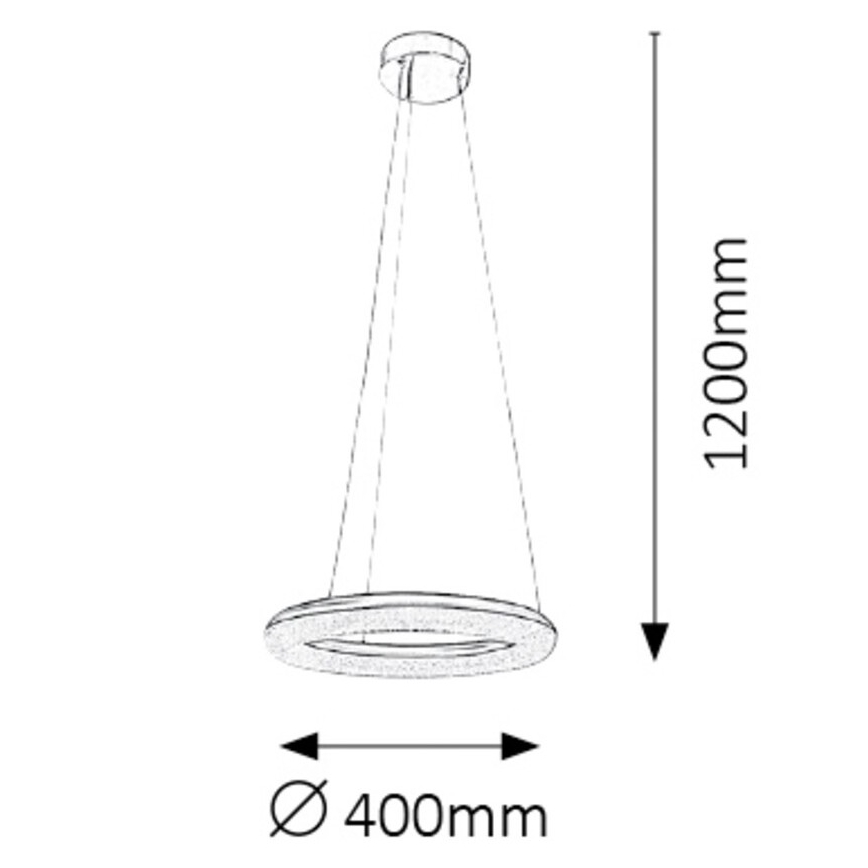 Rabalux - Lustre LED regulável com cabo LED/24W/230V + comando à distância