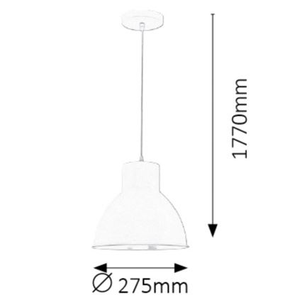Rabalux - Lustre 1xE27/60W/230V branco, Ø 27,5 cm