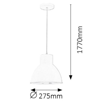 Rabalux - Lustre 1xE27/60W/230V preto, diâmetro 27,5 cm