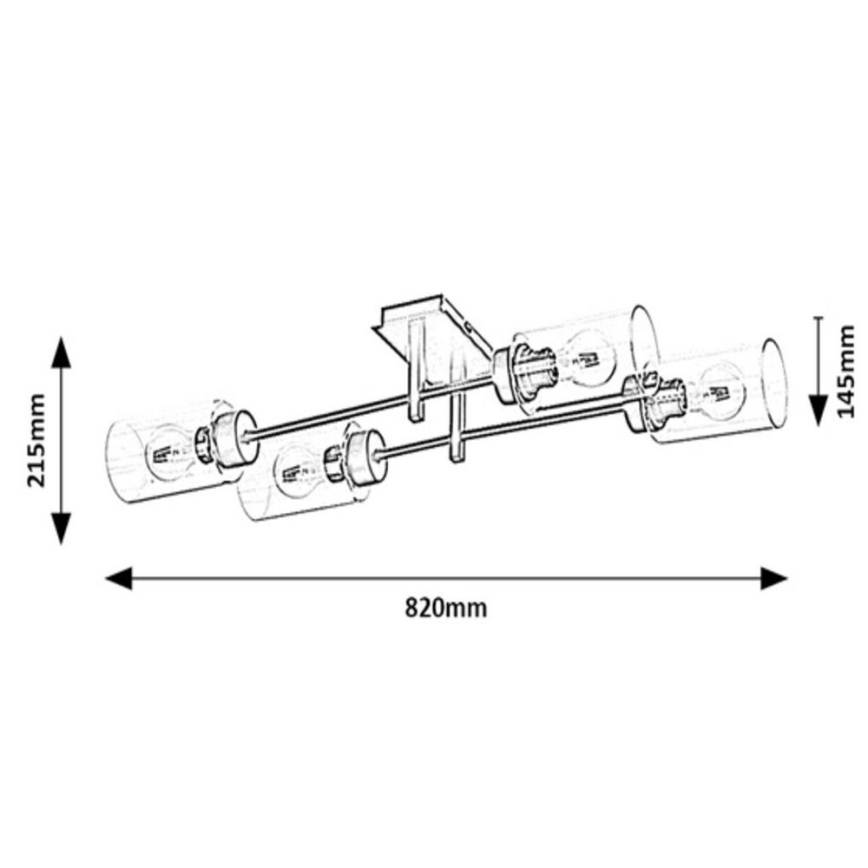 Rabalux - Candeeiro de tecto de montagem superficial 4xE27/40W/230V 21,5x82 cm