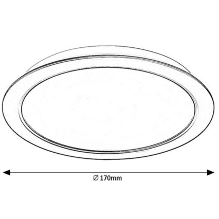 Rabalux - Iluminação embutida LED LED/17W/230V d. 17 cm