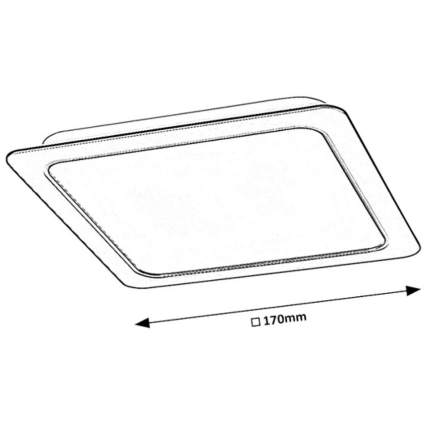 Rabalux - Foco de encastrar LED LED/17W/230V 17x17 cm