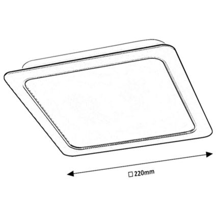 Rabalux - Foco de encastrar LED LED/24W/230V 22x22 cm
