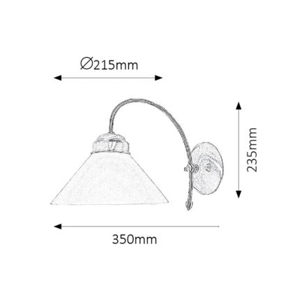 Rabalux - Luz de parede 1xE27/60W/230V