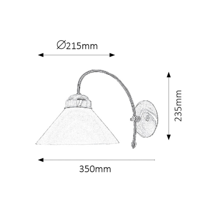 Rabalux - Luz de parede 1xE27/60W/230V