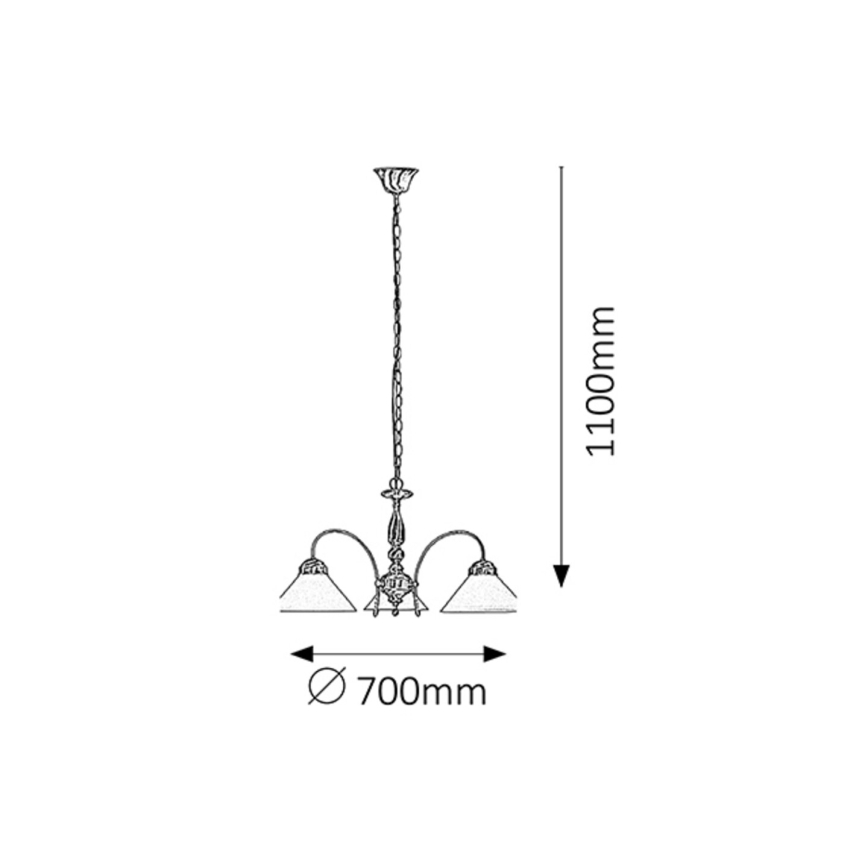 Rabalux - Candelabro numa corrente 3xE27/60W/230V