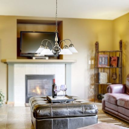 Rabalux - Candelabro numa corrente 5xE27/60W/230V