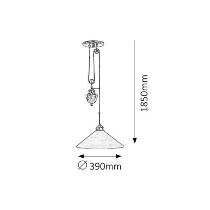 Rabalux - Candelabro 1xE27/100W/230V