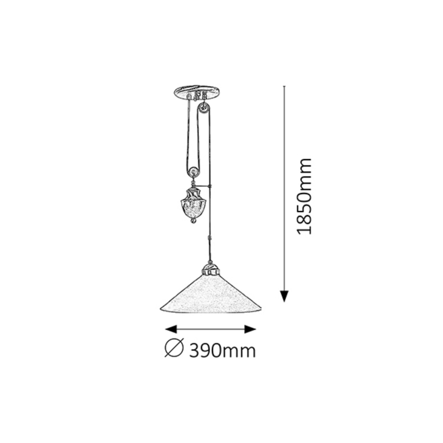 Rabalux - Candelabro 1xE27/100W/230V