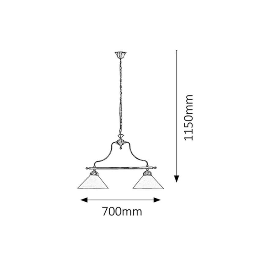 Rabalux 2707 - Candelabro numa corrente MARIAN 2xE27/60W/230V