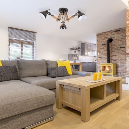 Rabalux - Candelabro integrado 3xE14/15W/230V preto antigo