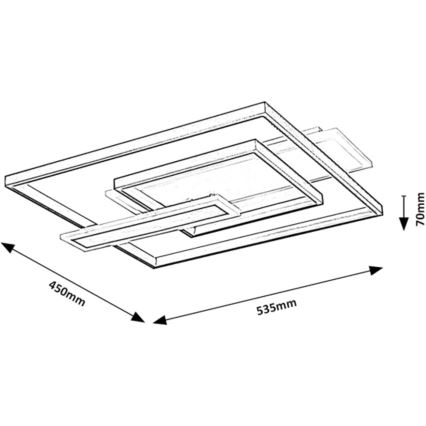Rabalux - Candeeiro de teto LED/50W/230V 43x53,5 cm