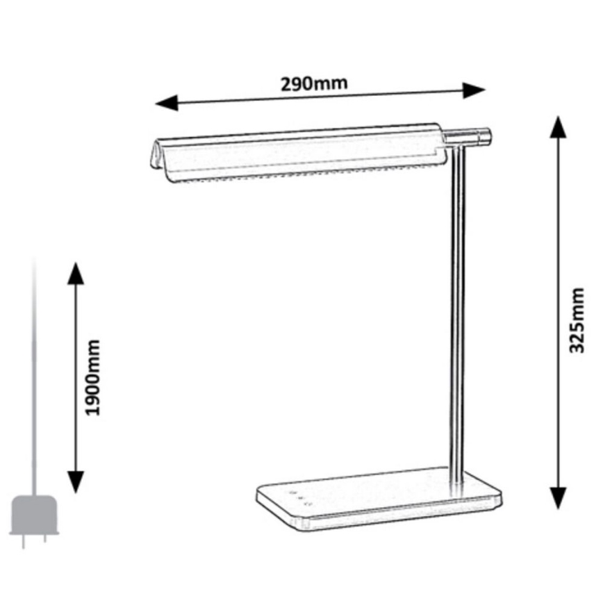 Rabalux 2934 - Candeeiro táctil LED com regulação LED/7W/230V 3000K/4000K/6500K