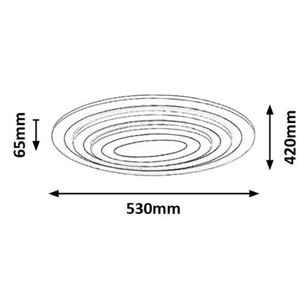 Rabalux - Plafon LED dimerizável LED/41W/230V + controlo remoto Ø 53 cm
