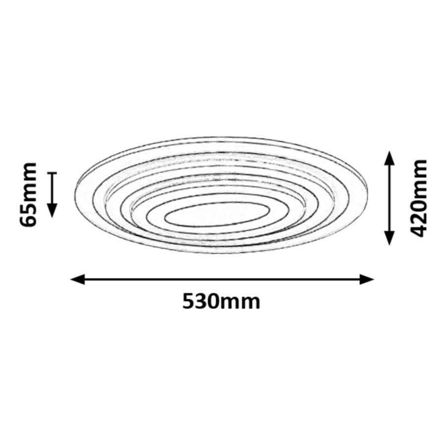 Rabalux - Plafon LED dimerizável LED/41W/230V + controlo remoto Ø 53 cm