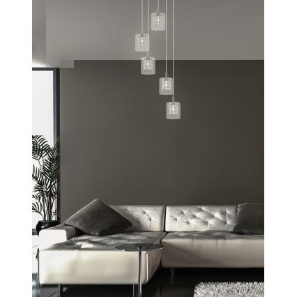 Rabalux - Candelabro suspenso de cristal 5xG9/40W/230V