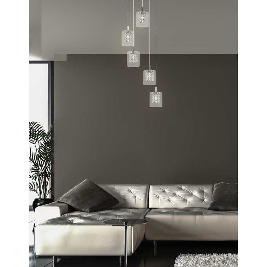 Rabalux - Candelabro suspenso de cristal 5xG9/40W/230V
