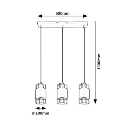 Rabalux - Candelabro suspenso 3xE27/40W/230V