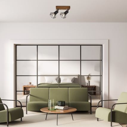 Rabalux - Foco 2xE14/40W/230V carvalho