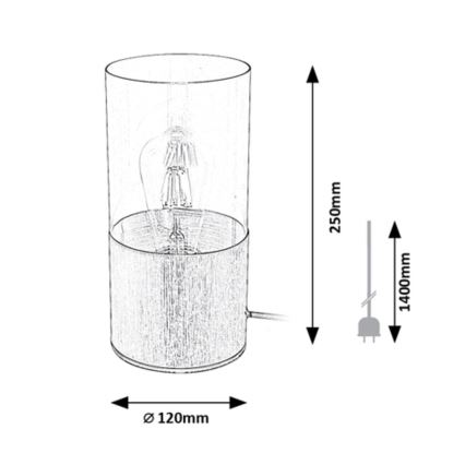 Rabalux - Candeeiro de mesa 1xE27/40W/230V