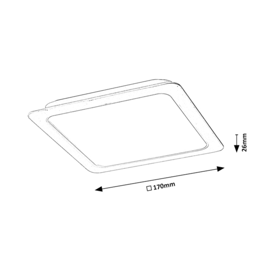 Rabalux - Foco de encastrar LED LED/18W/230V 17x17 cm