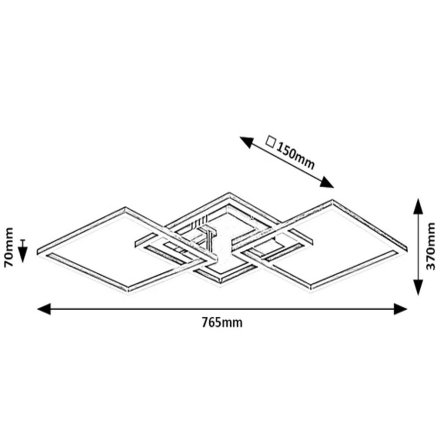 Rabalux - Candeeiro  integrado LED LED/43W/230V cromado brilhante 37x76,5 cm