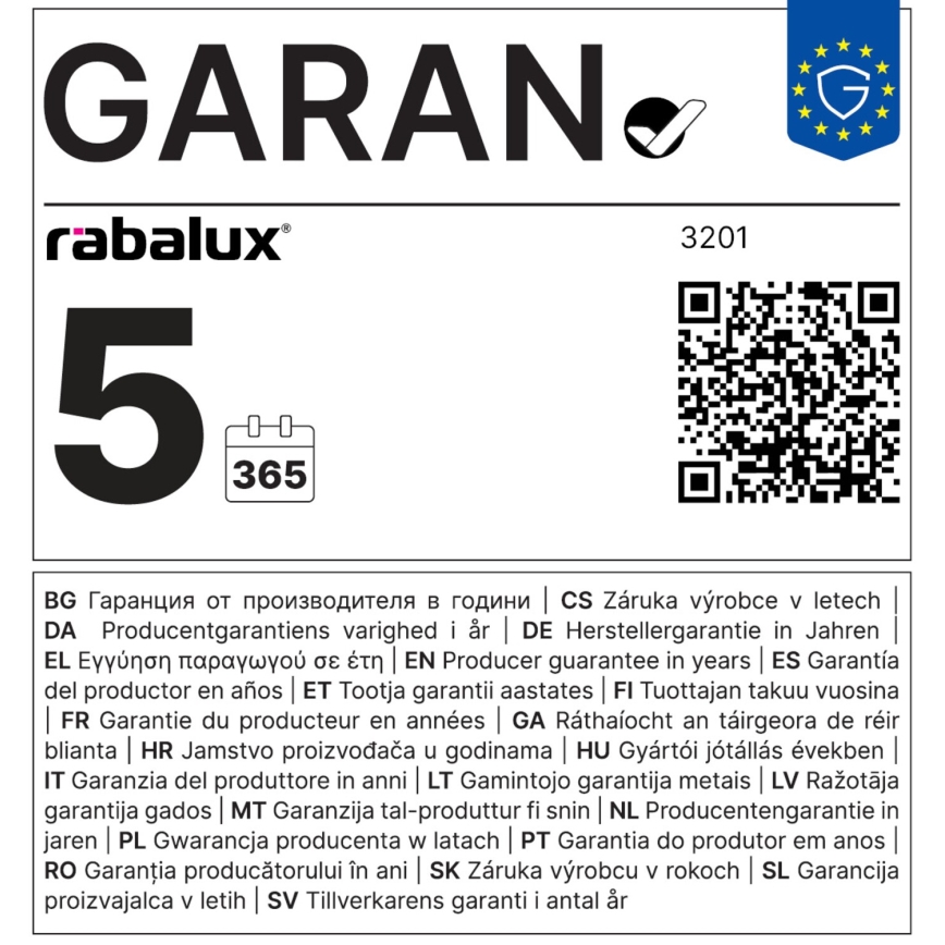 Rabalux - Candeeiro de tecto 1xE27/60W/230V em vidro alabastrino
