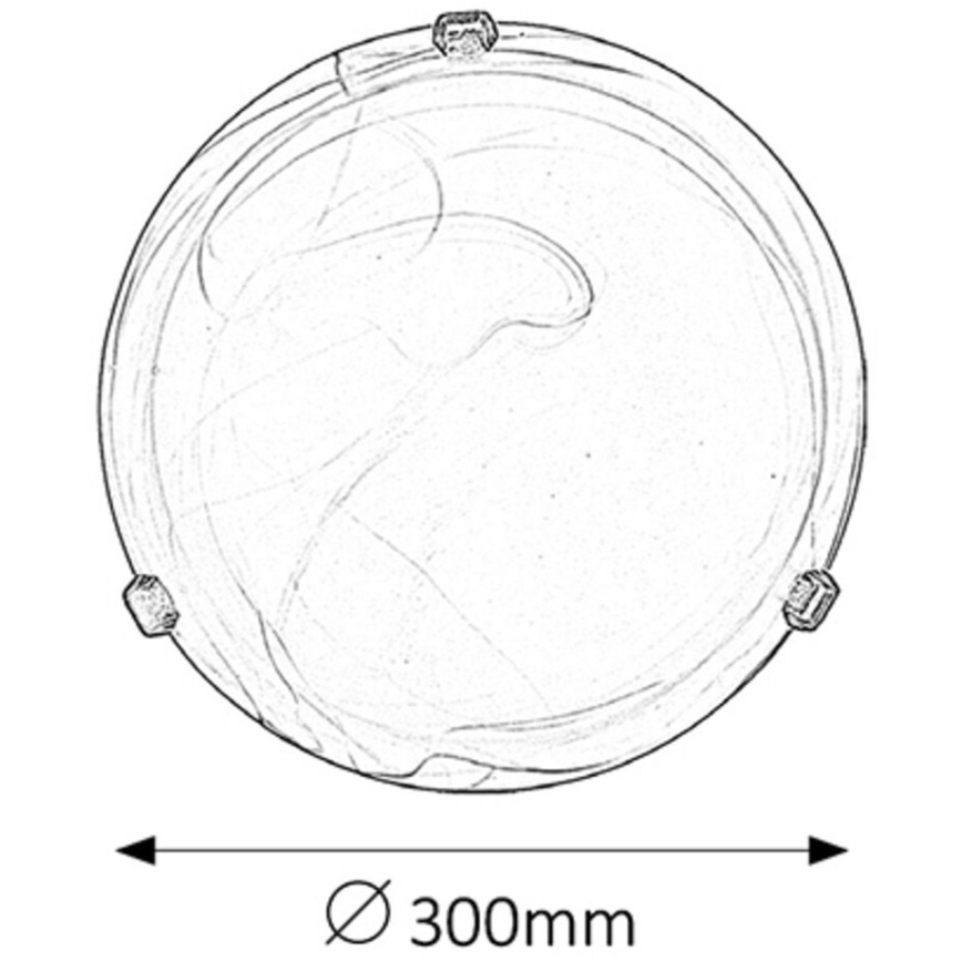 Rabalux - Candeeiro de tecto 1xE27/60W/230V em vidro alabastrino