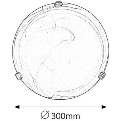 Rabalux - Luz de teto 1xE27/60W/230V
