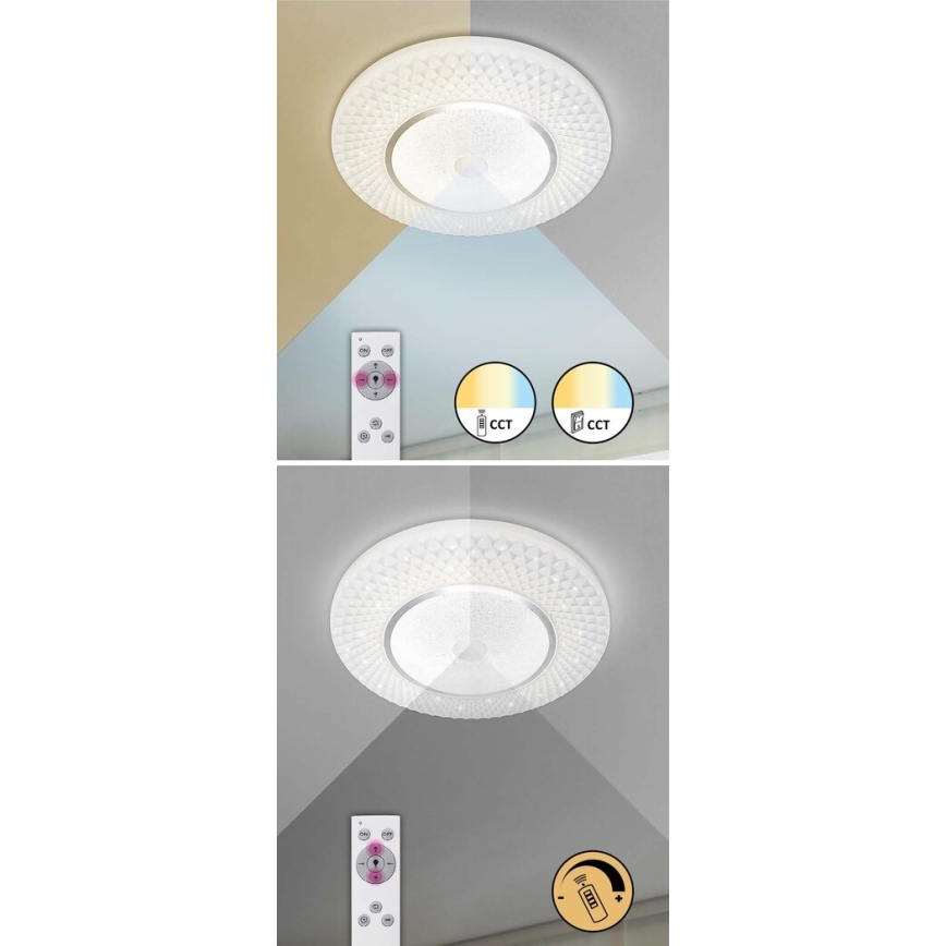 Rabalux - Luminária de teto LED dimerizável LED/72W/230V 3000-6500K + comando à distância Ø 48 cm