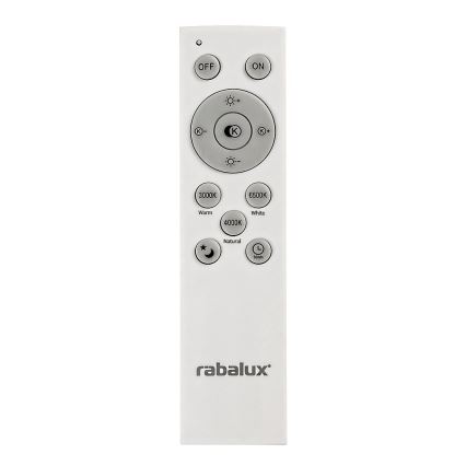 Rabalux - Luminária de teto LED dimerizável LED/72W/230V 3000-6500K + comando à distância Ø 48 cm