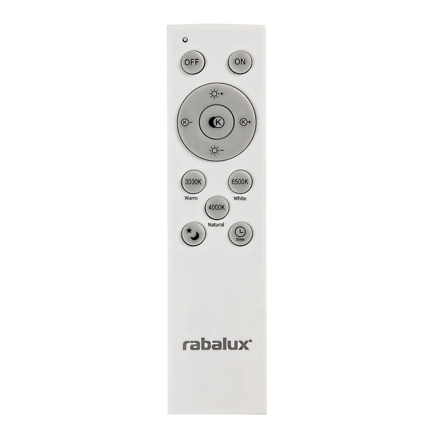 Rabalux - Luminária de teto LED dimerizável LED/72W/230V 3000-6500K + comando à distância Ø 48 cm