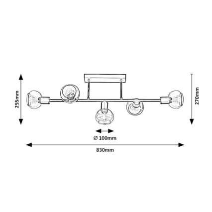 Rabalux - Candelabro suspenso 5xE14/40W/230V