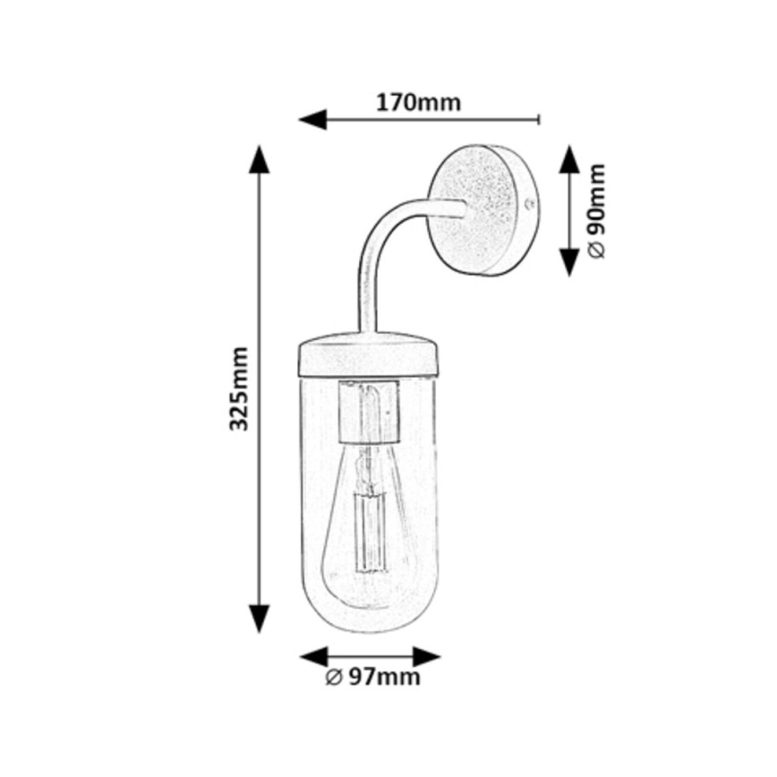 Rabalux - Iluminação de parede de casa de banho 1xE27/60W/230V cromado brilhante