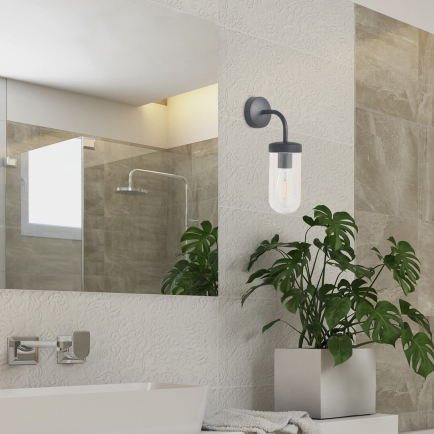 Rabalux - Iluminação de parede de casa de banho 1xE27/60W/230V IP44 preto