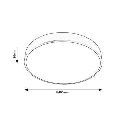 Rabalux - LED Candeeiro de teto LED/36W/230V Ø 40 cm preto