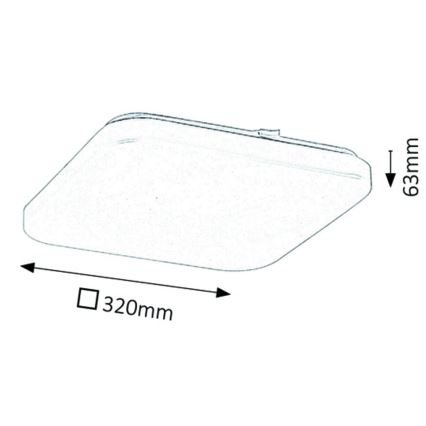 Rabalux - Iluminação de teto LED LED/32W/230V 32x32 cm