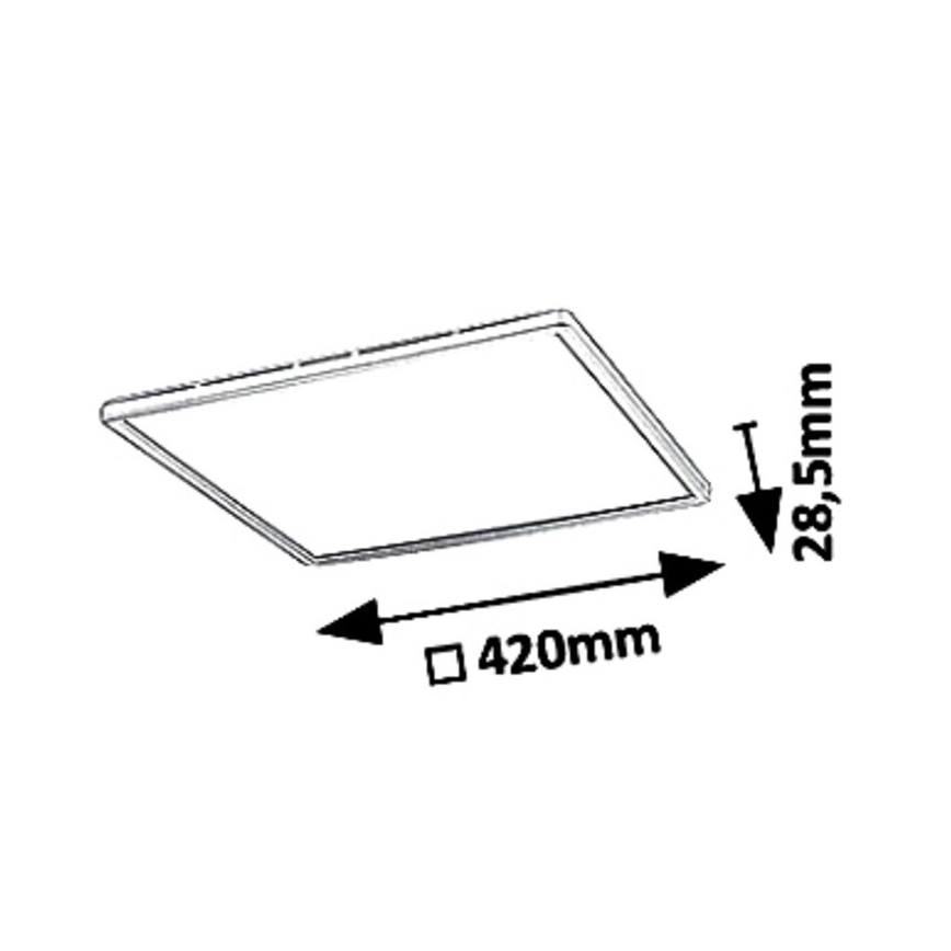 Rabalux - Luminária de teto LED dimerizável LED/22W/230V 42x42 cm