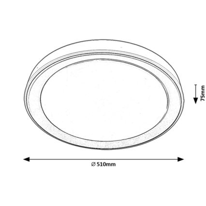 Rabalux - Luminária de teto LED RGB regulável LED/40W/230V 2700-6500K Wi-Fi Tuya Ø 51 cm + controlo remoto