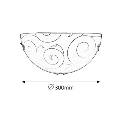 Rabalux - Luz de parede 1xE27/60W/230V