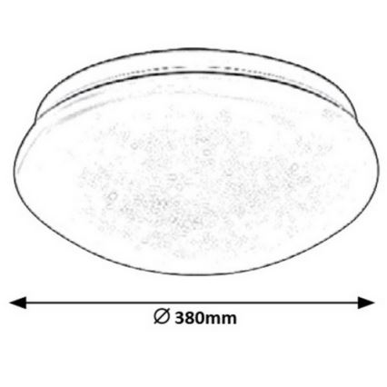 Rabalux - Iluminação de teto LED LED/24W/230V diâmetro 38 cm