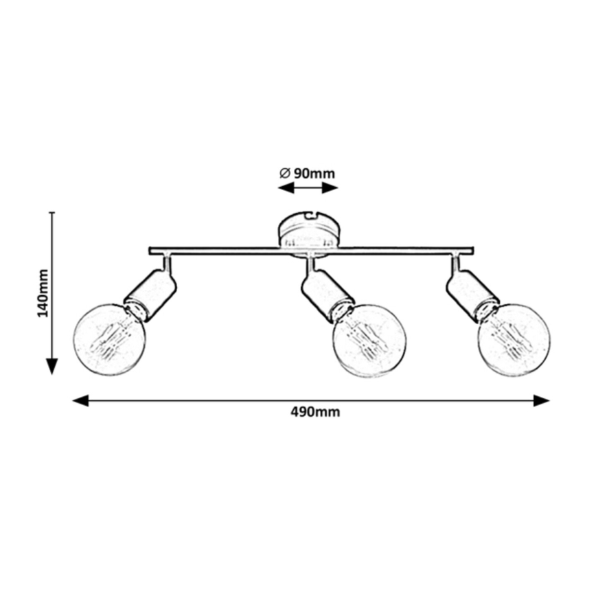 Rabalux - Foco LAMAR 3xE27/40W/230V