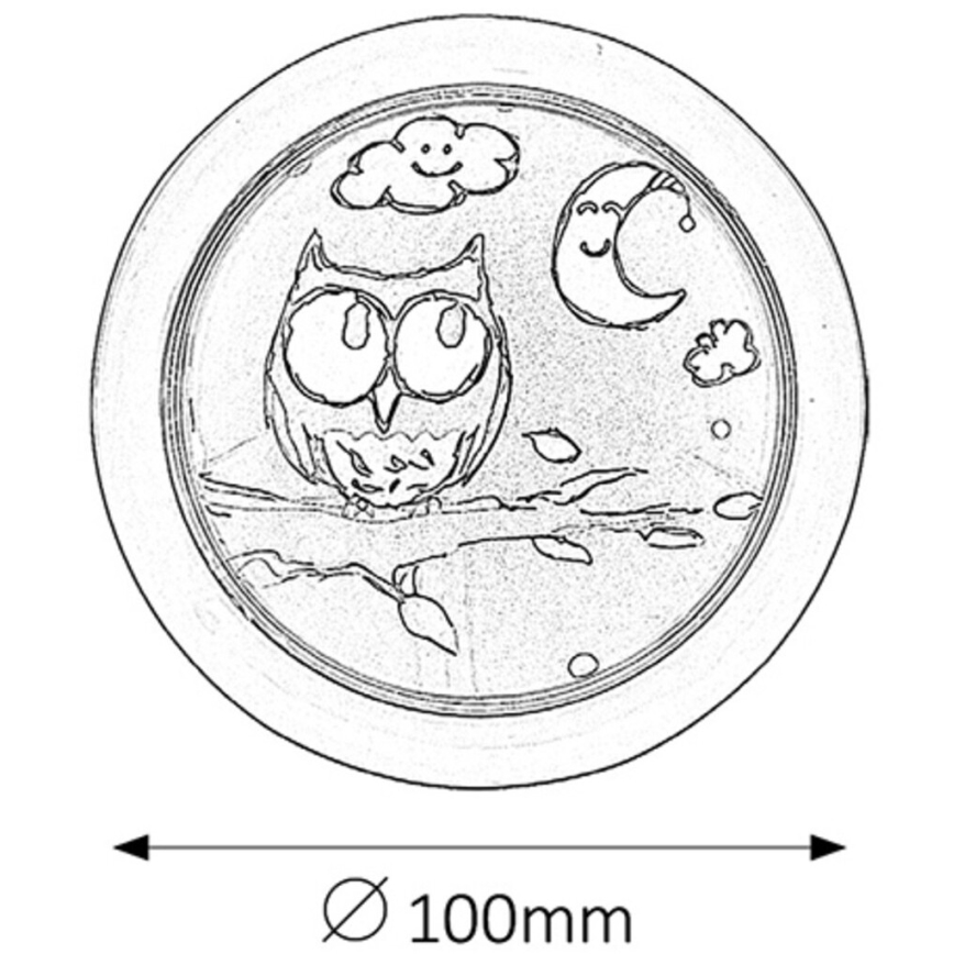 Rabalux - Iluminação de parede de criança LED LED/0,3W/2x AA