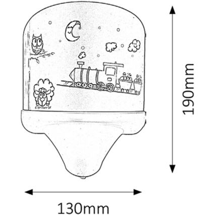 Rabalux - Luz de parede de criança E14/7W