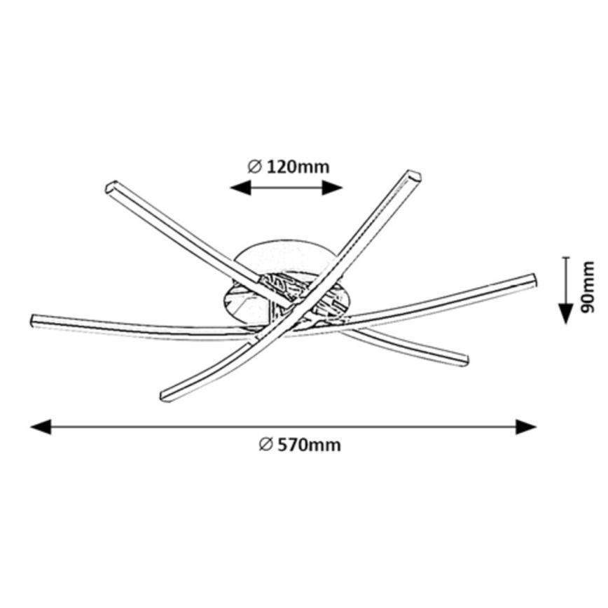 Rabalux - Luminária de teto LED/21W/230V 4000K diâmetro 57 cm