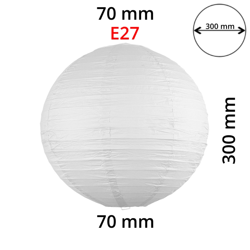 Rabalux 4894 - Abajur para candeeiro RICE branco E27 diâmetro 30 cm