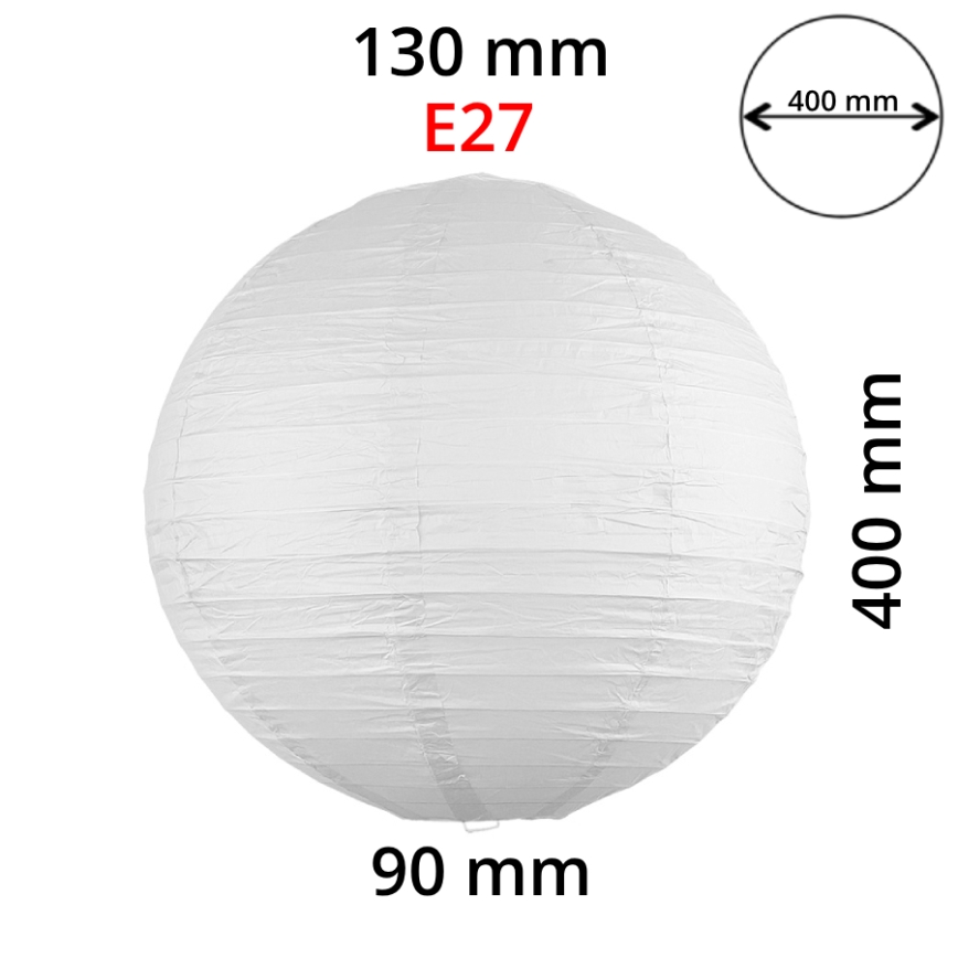 Rabalux 4898 - Abajur para candeeiro RICE branco E27 diâmetro 40 cm