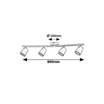 Rabalux 5048 - Foco LED SOLANGE 4xLED/6W/230V