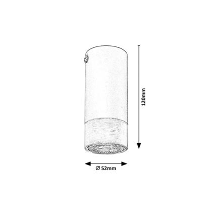Rabalux - Iluminação de teto ZIRCON 1xGU10/5W/230V 12 cm