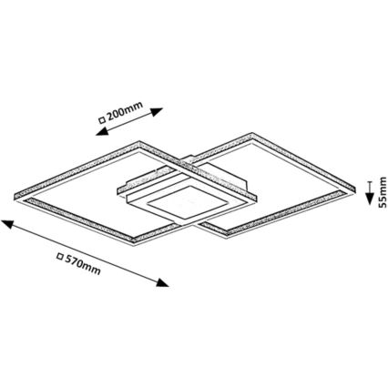Rabalux - Candeeiro  integrado LED LED/40W/230V 57x57 cm